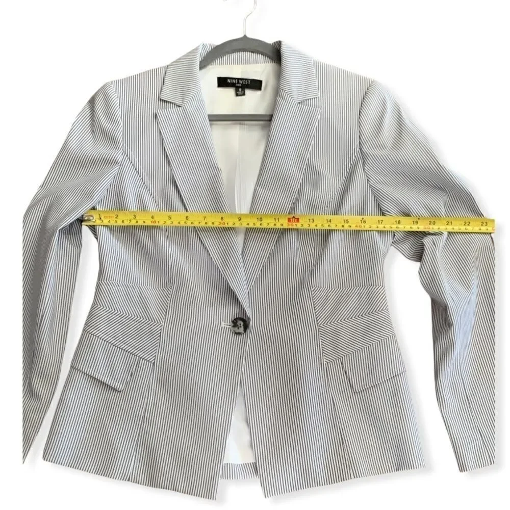 nine West Pin Striped Blazer - Picture 7 of 10